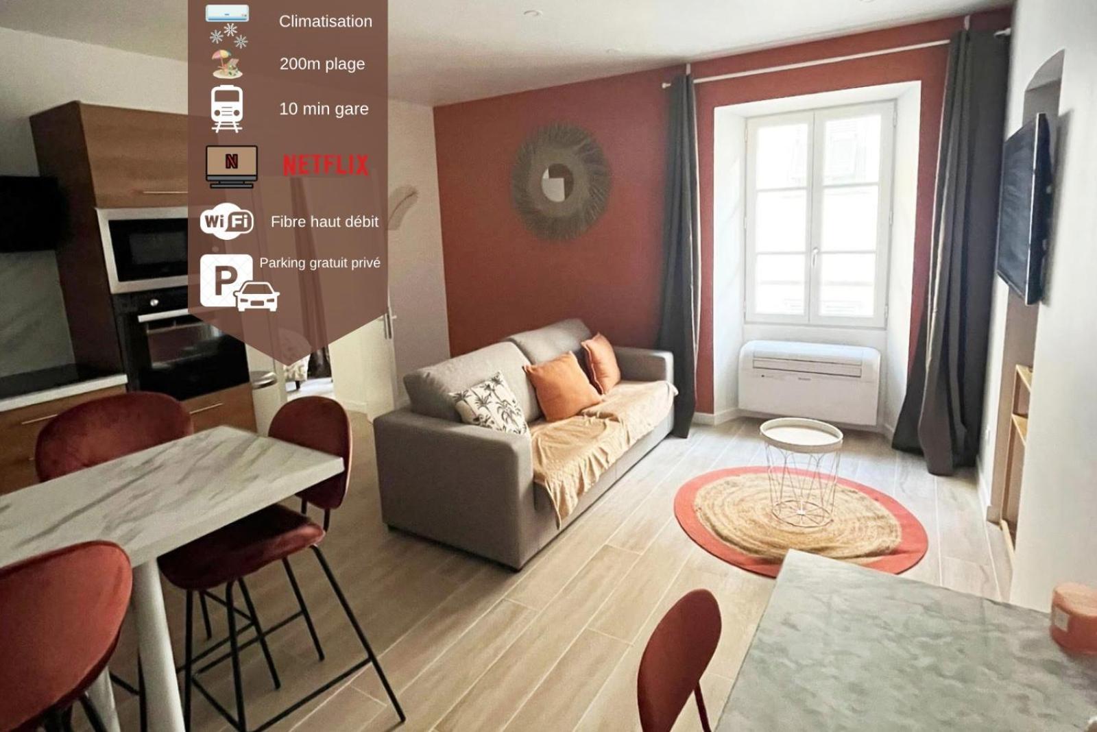 מנטון Sublime T2/ Cosy/ Clim/ Parking/Plage מראה חיצוני תמונה